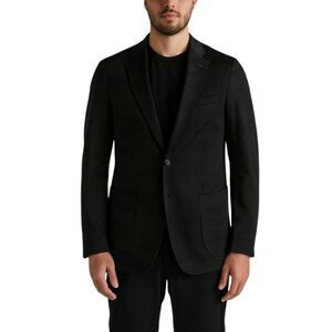 Suitor Camo Sports Blazer 38R Slim Fit Stretchy Classic Black Blue Subtle Camo